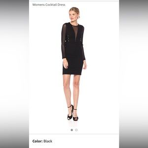 Just Cavalli Dress with sheer sleeves black evening dress